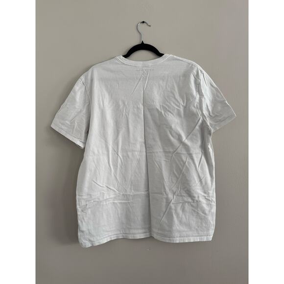 Men's Tommy Hilfiger Preppy Logo Graphic White T-Shirt size L Academia Y2K - Picture 4 of 4